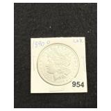 1890 O UNC Morgan Silver Dollar Coin