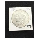 1885 UNC Morgan Silver Dollar Coin