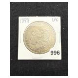1898 UNC Morgan Silver Dollar Coin
