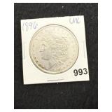 1896 UNC Morgan Silver Dollar Coin