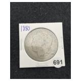1880 Morgan Silver Dollar Coin