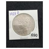 1923 D Peace Silver Dollar Coin