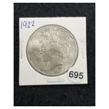 1922 Peace Silver Dollar Coin