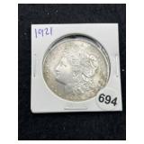 1921 Morgan Silver Dollar Coin