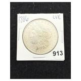 1886 UNC Morgan Silver Dollar Coin