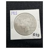 1922 Peace Silver Dollar Coin