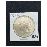 1922 D Peace Silver Dollar Coin