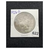1926 D Peace Silver Dollar Coin