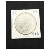 1890 UNC Morgan Silver Dollar Coin