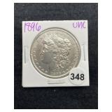 1896 UNC Morgan Silver Dollar Coin