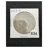 1923 D Peace Silver Dollar Coin