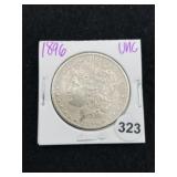 1896 UNC Morgan Silver Dollar Coin