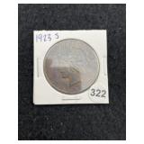 1923 S Peace Silver Dollar Coin