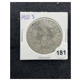 1921 S Morgan Silver Dollar Coin