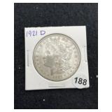 1921 D Morgan Silver Dollar Coin