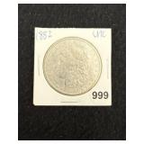 1882 UNC Morgan Silver Dollar Coin