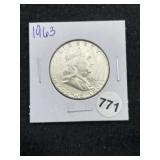 1963 Franklin Half Dollar Silver Coin