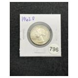 1962 D Washington Silver Quarter Coin