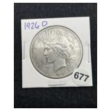1926 D Peace Silver Dollar Coin