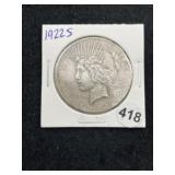 1922 S Peace Silver Dollar Coin