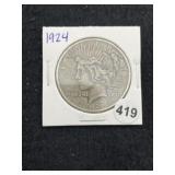 1924 Peace Silver Dollar Coin