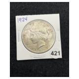 1924 Peace Silver Dollar Coin