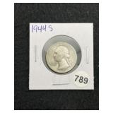 1944 S Washington Silver Quarter Coin