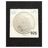 1880 UNC Morgan Silver Dollar Coin