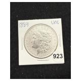 1889 UNC Morgan Silver Dollar Coin