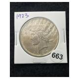 1923 Peace Silver Dollar Coin