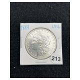 1889 UNC Morgan Silver Dollar Coin