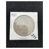 1921 Morgan Silver Dollar Coin