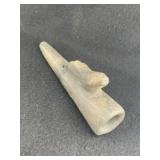 Engraved Pottery Pipe Beaver