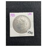 1900 UNC Morgan Silver Dollar Coin