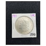 1921 UNC Morgan Silver Dollar Coin