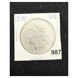 1879 UNC Morgan Silver Dollar Coin