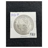 1921 D Morgan Silver Dollar Coin
