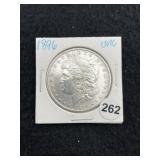 1896 UNC Morgan Silver Dollar Coin