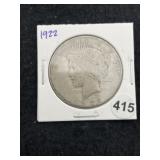 1922 Peace Silver Dollar Coin