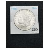 1900 UNC Morgan Silver Dollar Coin