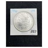 1896 UNC Morgan Silver Dollar Coin