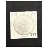 1879 UNC Morgan Silver Dollar Coin