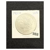 1901 O UNC Morgan Silver Dollar Coin
