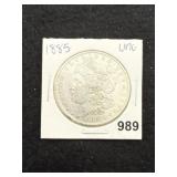 1885 UNC Morgan Silver Dollar Coin