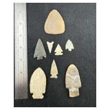 Group of nice Arrow Points Indian Artifact Arrowhe