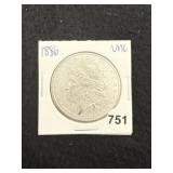 1886 UNC Morgan Silver Dollar Coin