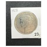 1923 Peace Silver Dollar Coin
