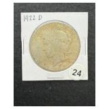 1922 D Peace Silver Dollar Coin
