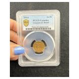 1914 Genuine AU 2 & 1/2 Dollar Gold Coin