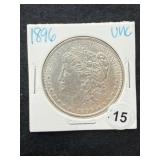1896 UNC Morgan Silver Dollar Coin